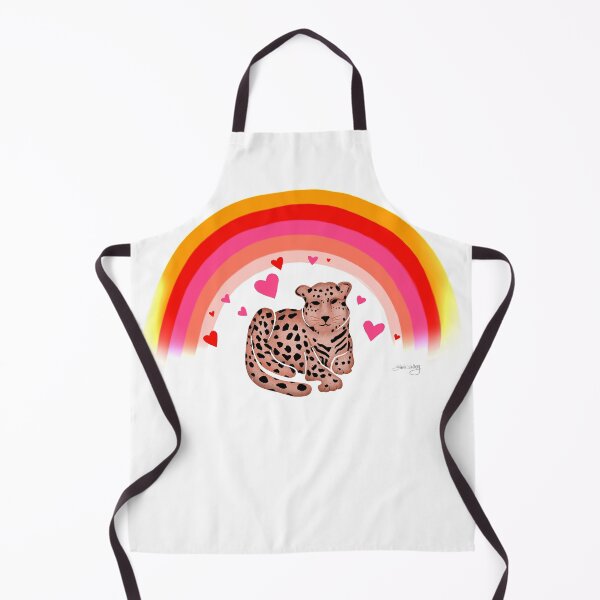 Item preview, Leopard with Colorful Rainbow & Hearts by Linda Sholberg designed and sold by Linda Sholberg.