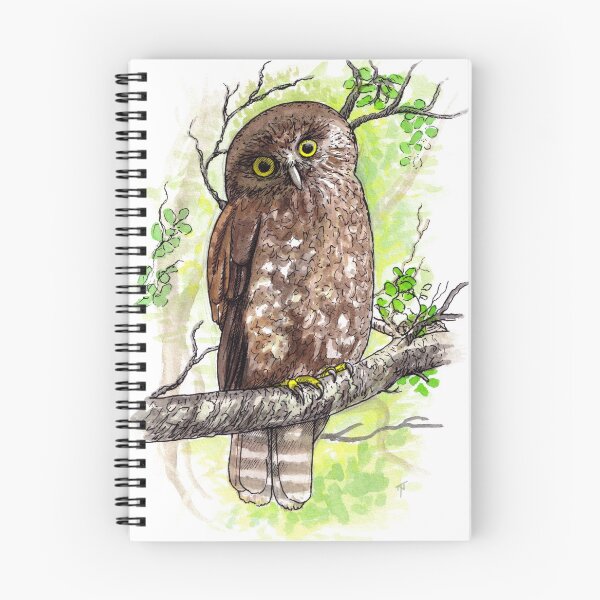 Item preview, Morepork Owl Watercolour designed and sold by Tom Napper Design.