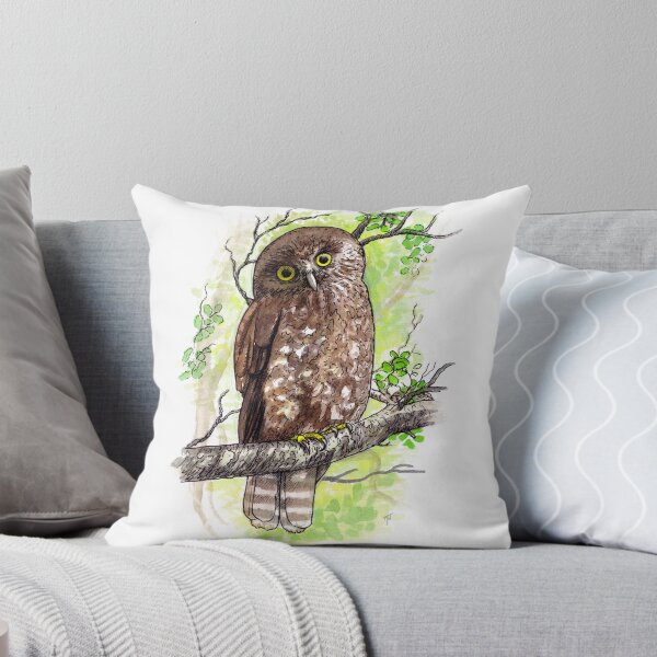 Item preview, Morepork Owl Watercolour designed and sold by Tom Napper Design.