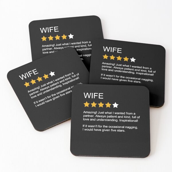 Item preview, Funny Wife Review 4 Star Rating Wife designed and sold by kateshephard.