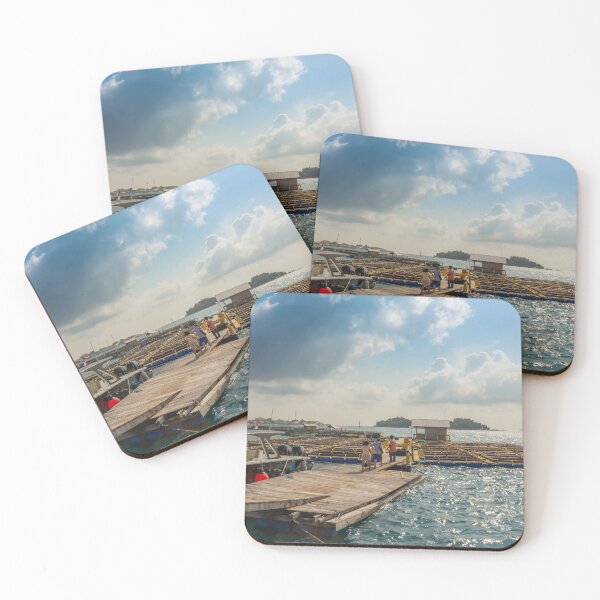 Item preview, A fish farm on Pramuka Island on a sunny afternoon in Indonesia designed and sold by SnapTPhotograph.