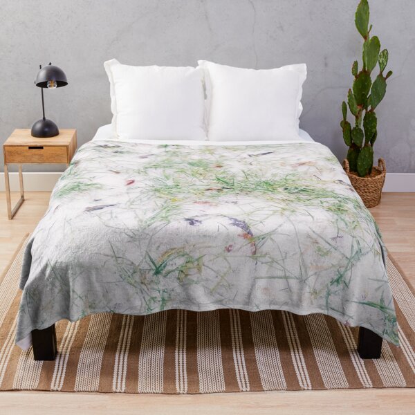 Item preview, First snow, natural background, green grass covered with snow  designed and sold by helenkaiy.