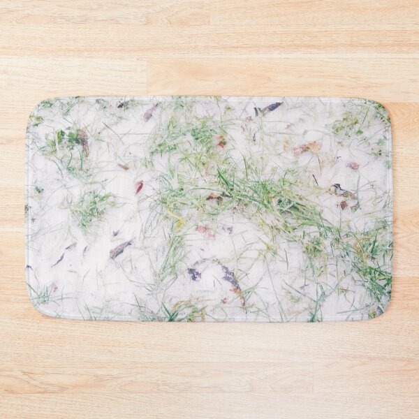 Item preview, First snow, natural background, green grass covered with snow  designed and sold by helenkaiy.