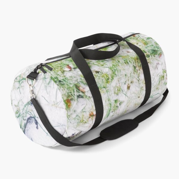 Item preview, First snow, natural background, green grass covered with snow designed and sold by helenkaiy.