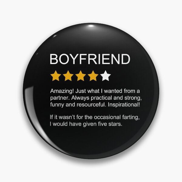 Item preview, Funny Boyfriend Review 4 Star Rating Boyfriend designed and sold by kateshephard.