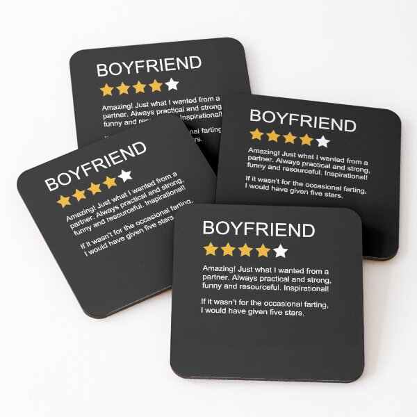 Item preview, Funny Boyfriend Review 4 Star Rating Boyfriend designed and sold by kateshephard.