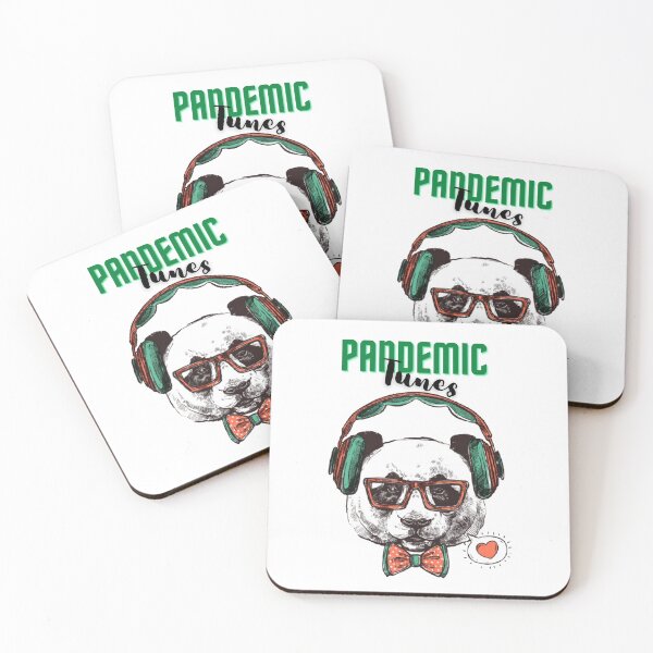 Item preview, Pandemic Tunes, Panda Bear,T-Shirt Header designed and sold by AMS-ART.