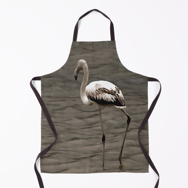 Item preview, Standing Alone Juvenile Flamingo Art In Grey designed and sold by taiche.