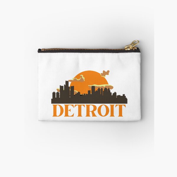 Item preview, Detroit City Skyscraper Skylines Vintage Sunset Retro Silhouette designed and sold by Exey02.