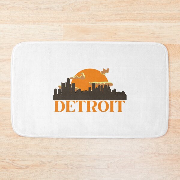Item preview, Detroit City Skyscraper Skylines Vintage Sunset Retro Silhouette designed and sold by Exey02.