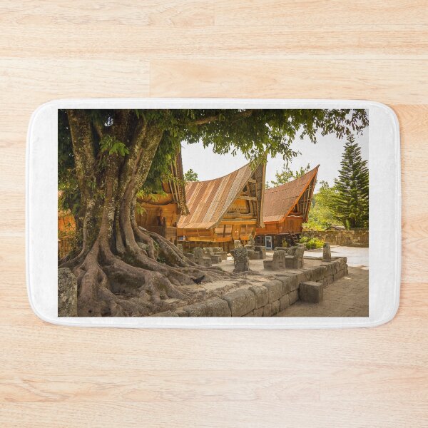 Item preview, Traditional Bataknese houses at Tomok, Samosir, Lake Toba, Indonesia designed and sold by SnapTPhotograph.