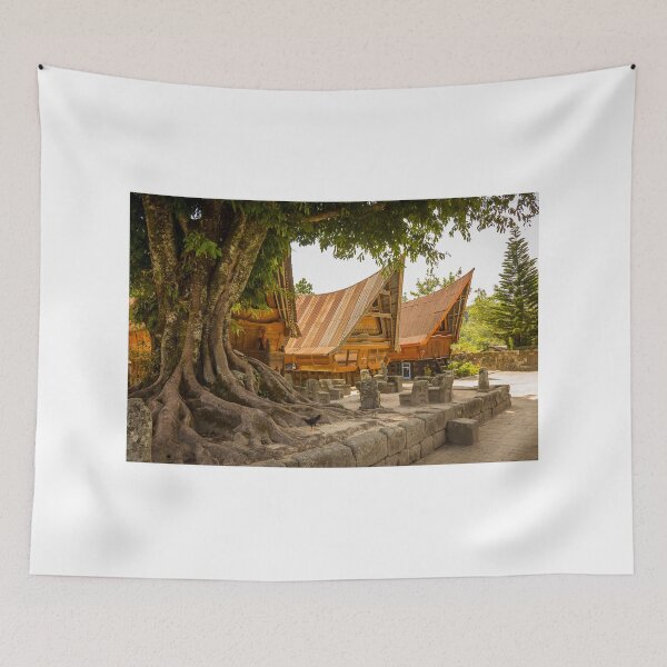 Item preview, Traditional Bataknese houses at Tomok, Samosir, Lake Toba, Indonesia designed and sold by SnapTPhotograph.