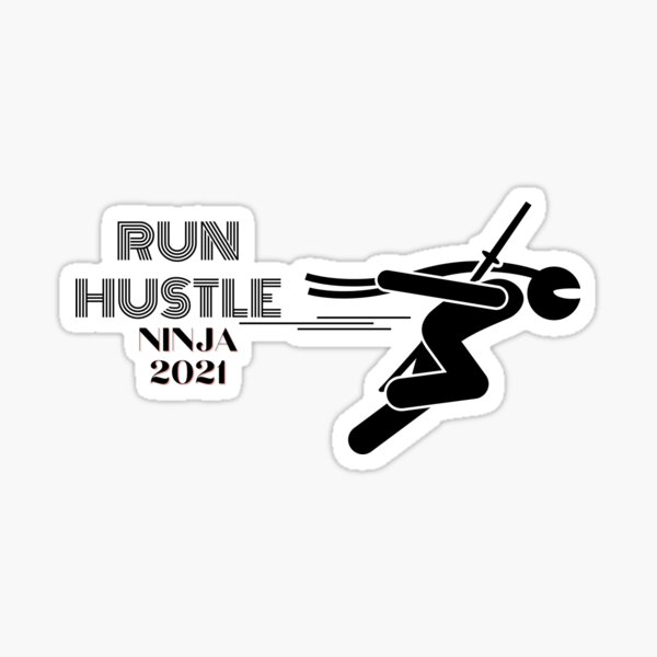 run hustle Sticker