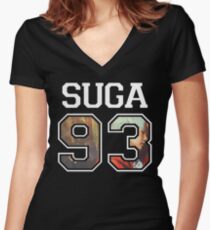 BTS - Suga 93 Women's Fitted V-Neck T-Shirt