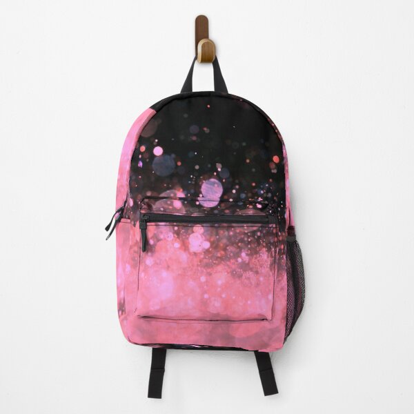 Item preview, Abstract light coral shiny lights on black background II designed and sold by fowons.