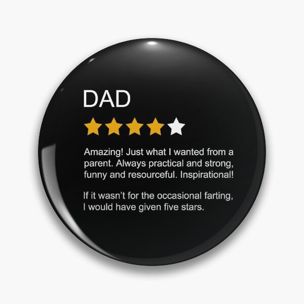 Item preview, Funny Dad Review 4 Star Rating Dad designed and sold by kateshephard.