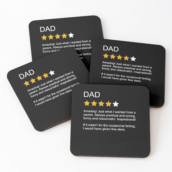 Item preview, Funny Dad Review 4 Star Rating Dad designed and sold by kateshephard.