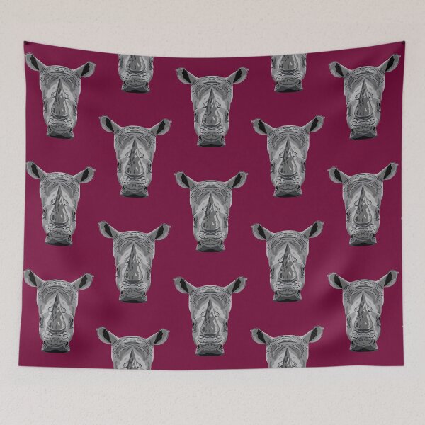 Item preview, White Rhino face designed and sold by GeoCreate.