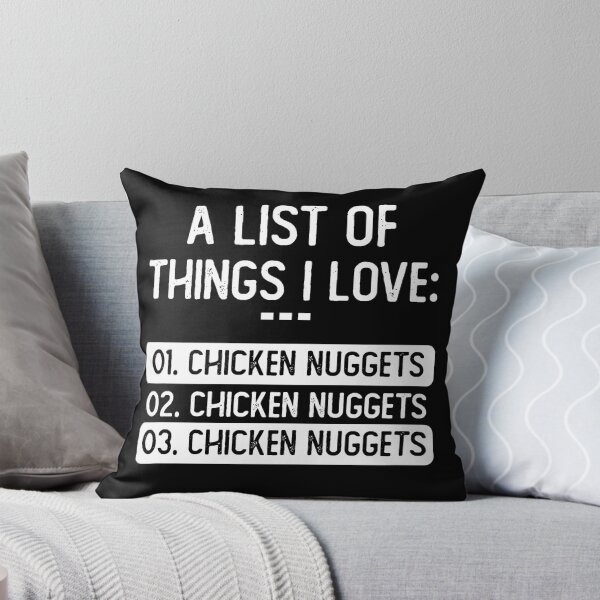 Item preview, A List of Things I love Funny Chicken Nugget Fast food lover gift designed and sold by xtocky.