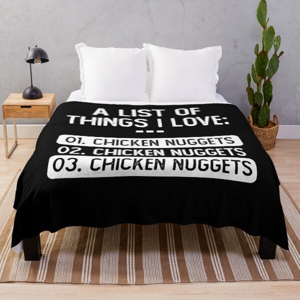 Item preview, A List of Things I love Funny Chicken Nugget Fast food lover gift designed and sold by xtocky.
