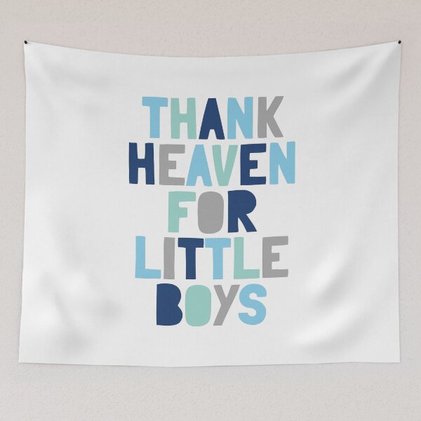 Item preview, Thank Heaven For Little Boys, Baby Shower Gift designed and sold by aenaonartwork.