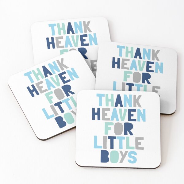 Item preview, Thank Heaven For Little Boys, Baby Shower Gift designed and sold by aenaonartwork.