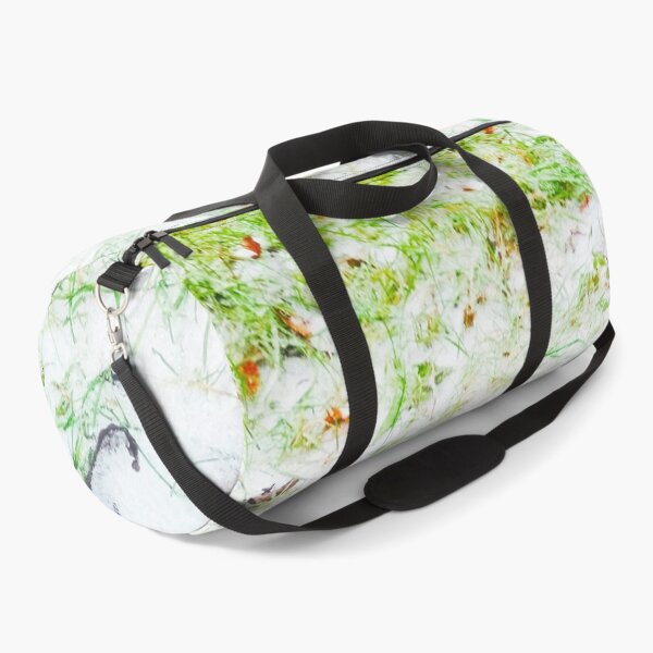 Item preview, First snow, natural background, green grass covered with snow designed and sold by helenkaiy.
