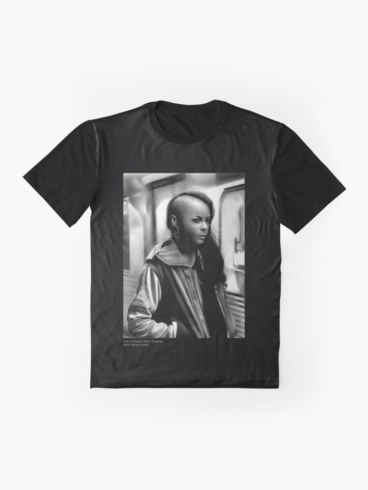 Alternate view of In Transit (Graphite drawing) Graphic T-Shirt