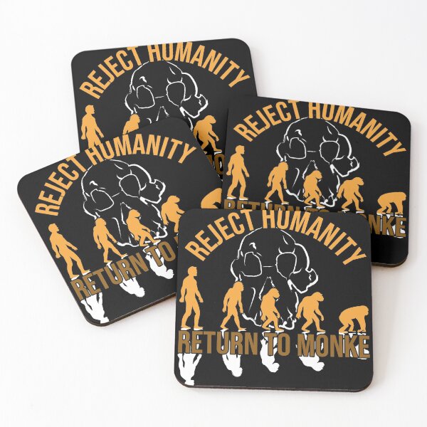 Item preview, Reject Humanity, Return to Monke designed and sold by The Malva Glyphs.