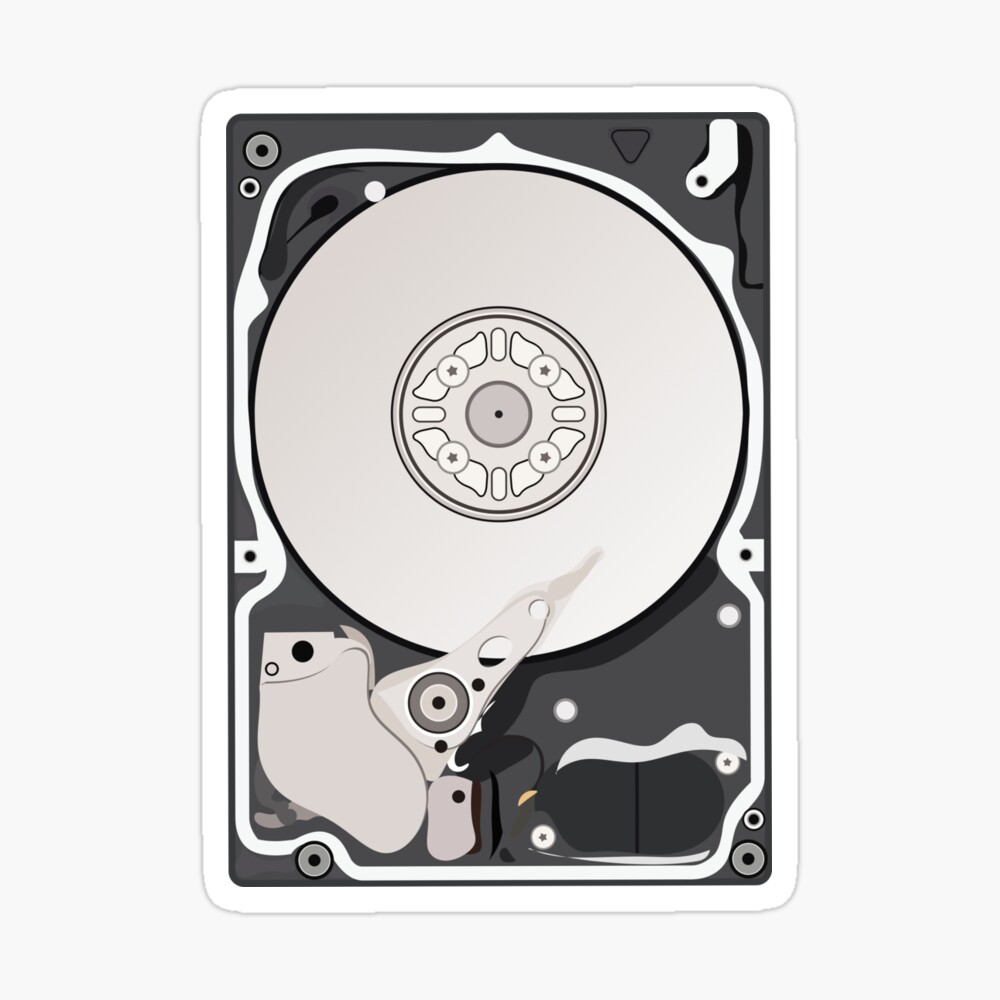 Drawing Line art Cartoon, Hard Disk Drive Platter, angle, white png | PNGEgg