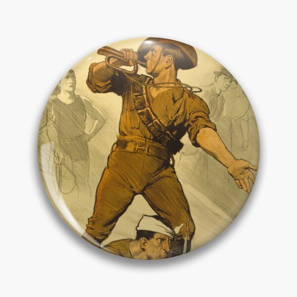 Item preview, The Trumpet Calls - ANZAC Recruiting Poster designed and sold by jlucas24.