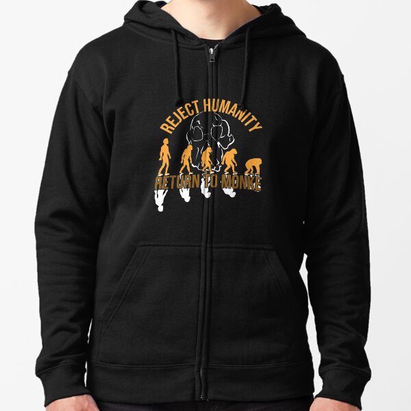 Item preview, Reject Humanity, Return to Monke designed and sold by The Malva Glyphs.