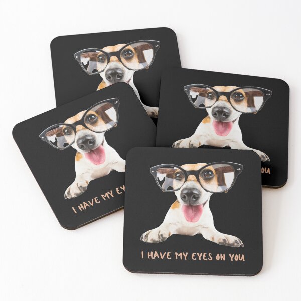 Item preview, I have my eyes on you. Funny Jack Russell terrier in oversized reading glasses. designed and sold by JellyBeenzz.