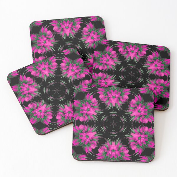 Item preview, fuchsia pink floral mandala designed and sold by haroulita.