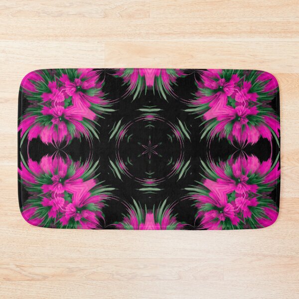 Item preview, fuchsia pink floral mandala designed and sold by haroulita.