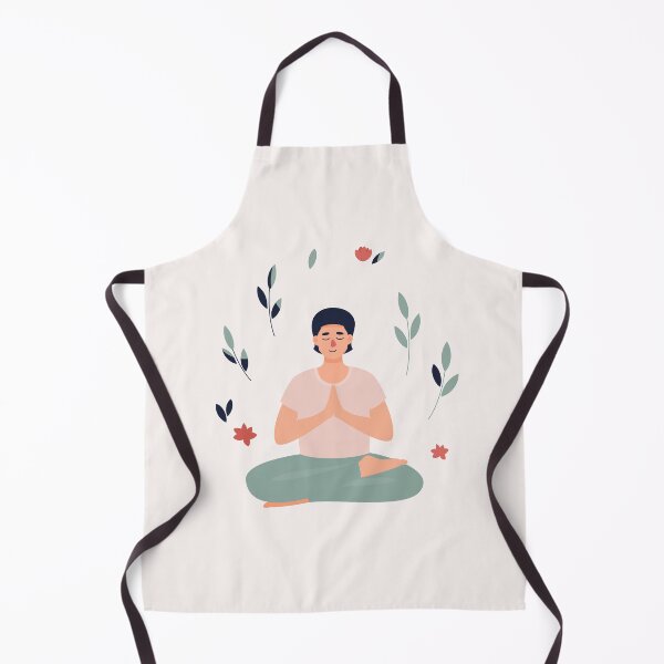 Item preview, Brunet Man Sitting Lotus Position With Leaves Flowers designed and sold by paradiskt.