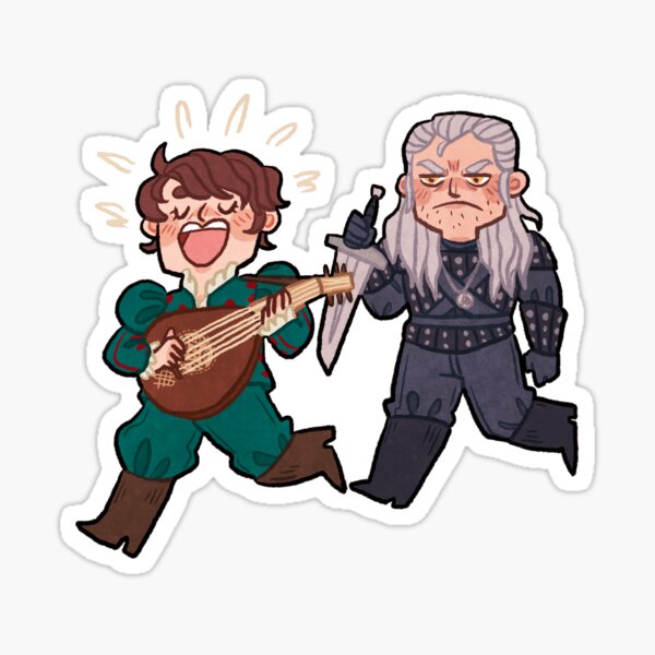 Item preview, Geralt and Jaskier designed and sold by highbeeans.