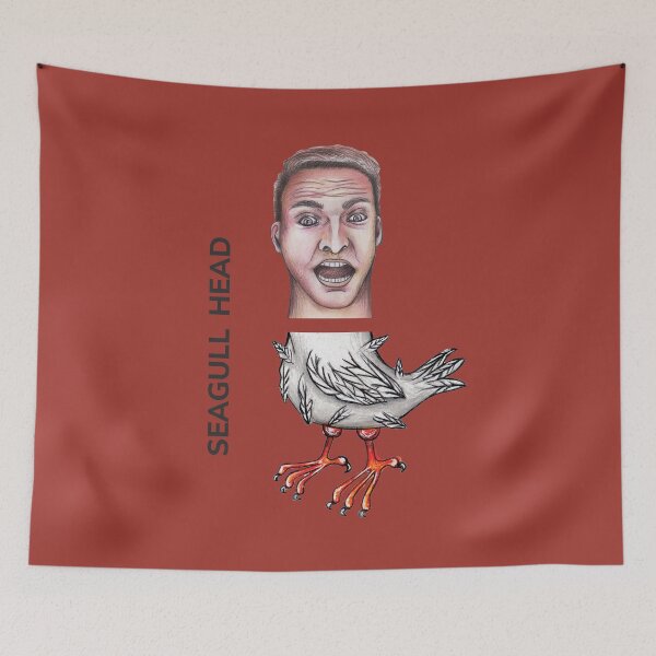 Item preview, SEAGULL HEAD by FrankenDuo whizz brown red designed and sold by FrankenDuo.