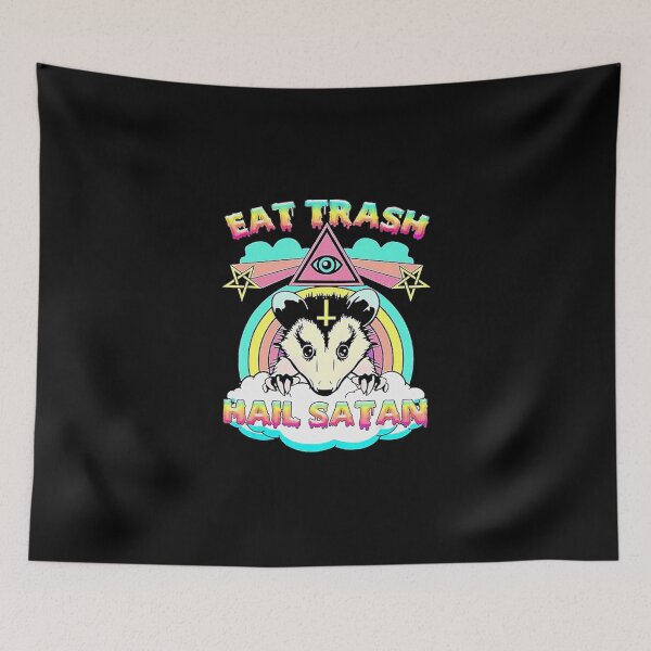 Item preview, Eat Trash Hail Satan Raccoon designed and sold by ellenkelly.