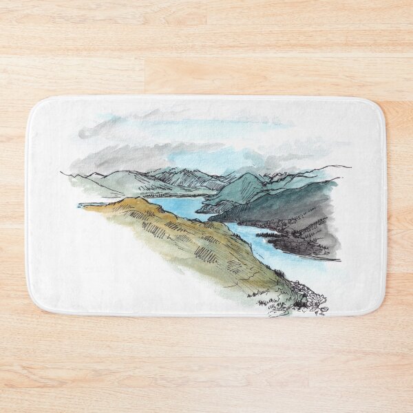 Item preview, Lake Wakatipu from Remarkables Watercolour designed and sold by Tom Napper Design.