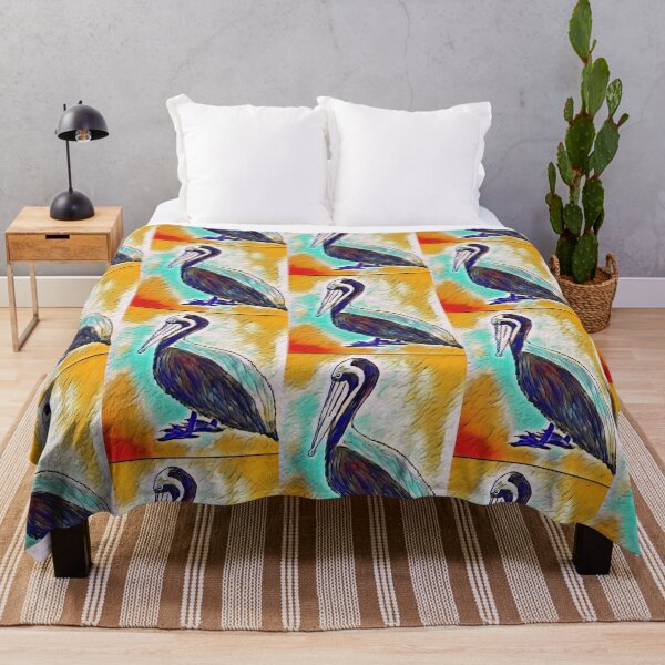 Item preview, Very colorful, happy pelican, artistically designed designed and sold by Pelikancrazy.