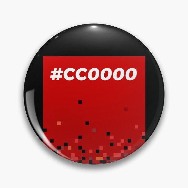 Item preview, Hex Code Pixel Art Color Block Red #CC0000 designed and sold by ClickForMore.