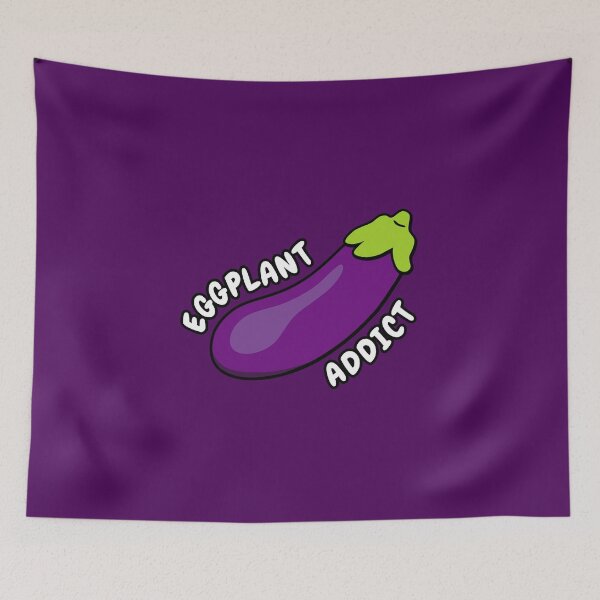 Item preview, Eggplant Addict - Funny Emoji T-Shirt designed and sold by FunnyStoopid.