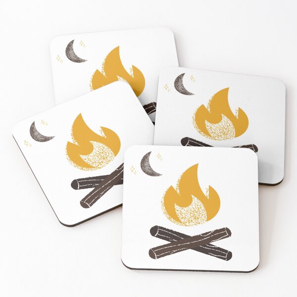 Item preview, Camp fire with the moon light designed and sold by Mouhou-art.