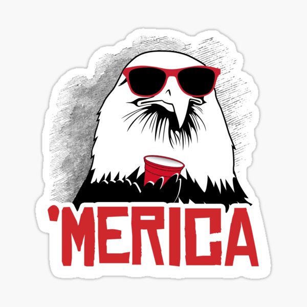 'Merican Eagle Sticker
