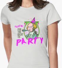 Fighting for the right to party Women's Fitted T-Shirt