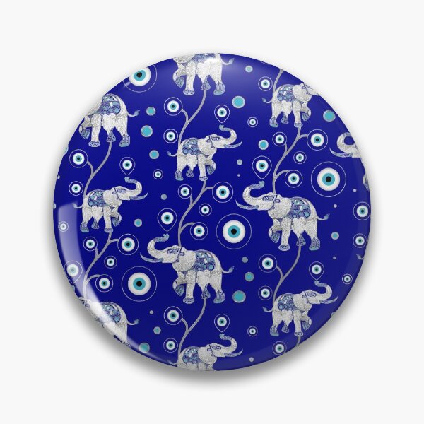 Item preview, Evil Eye Elephant Good Luck amulet pattern   designed and sold by k9printart.