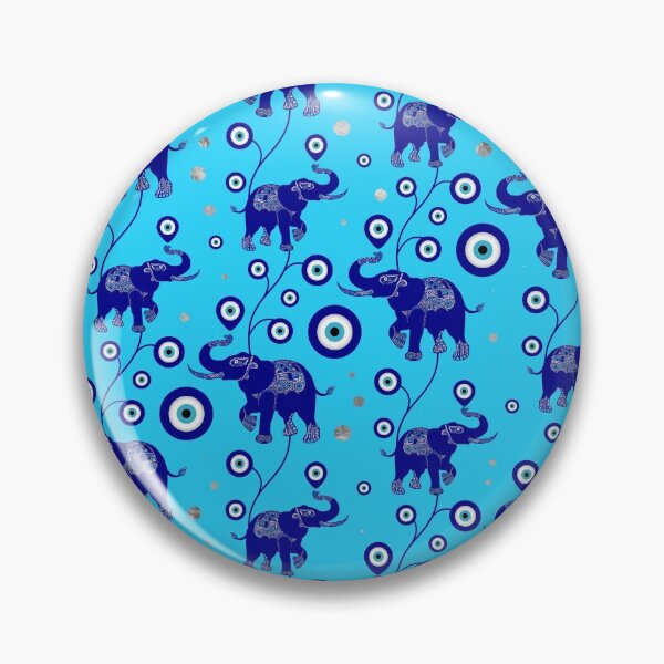 Item preview, Evil Eye Elephant Good Luck amulet pattern   designed and sold by k9printart.