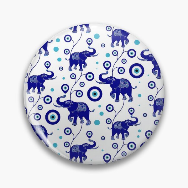 Item preview, Evil Eye Elephant Good Luck amulet pattern   designed and sold by k9printart.