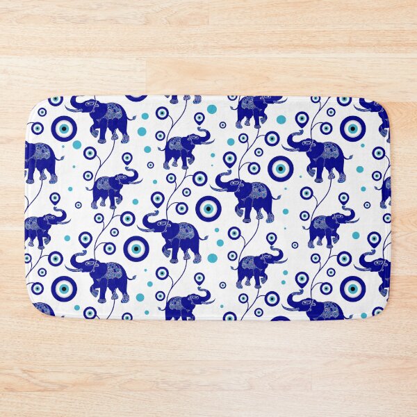 Item preview, Evil Eye Elephant Good Luck amulet pattern   designed and sold by k9printart.